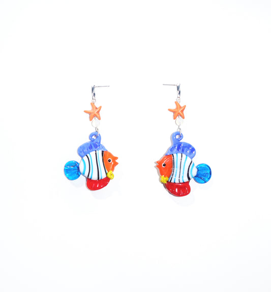 Murano Fish Earrings